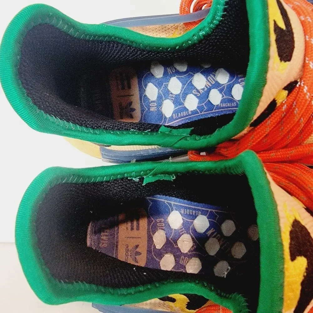 Adidas x Pharrell NMD Hu 'Animal Print' Sneakers Pulse Amber Size 9